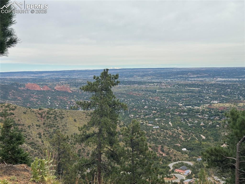 Image 3 of 23: View of Garden of the Gods and Downtown Colorado Springs from build site