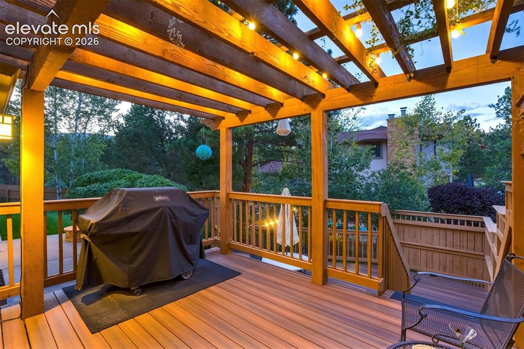 Image 41 of 50: An exceptional composite deck creates a true outdoor living experience, wit