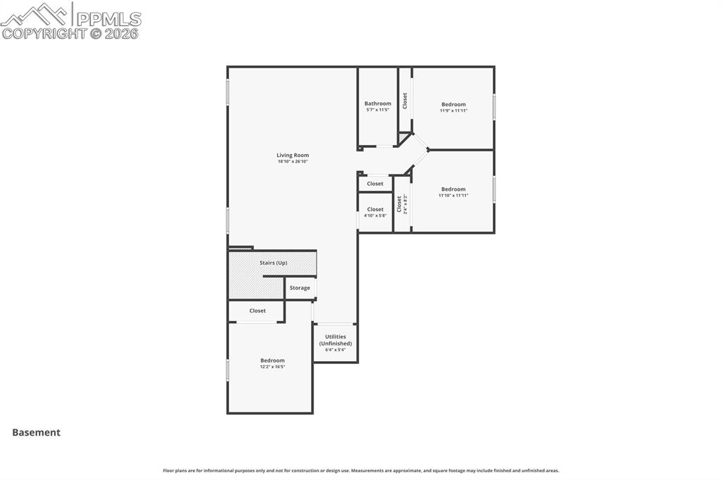 Image 39 of 39: Lower level floor plan