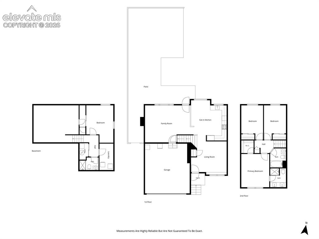 Image 48 of 50: Floor plan, 4 levels. Tri level home with a partial basement