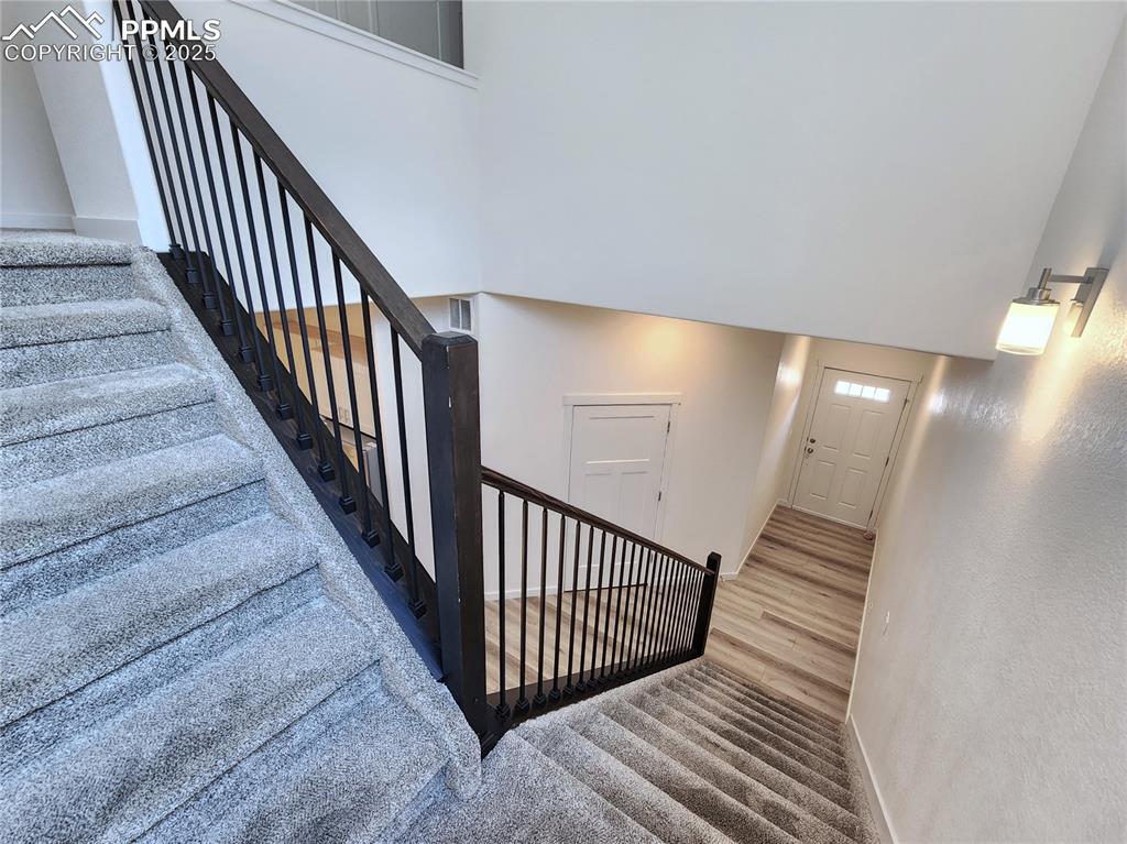 Image 12 of 31: Modern railing with plush carpet