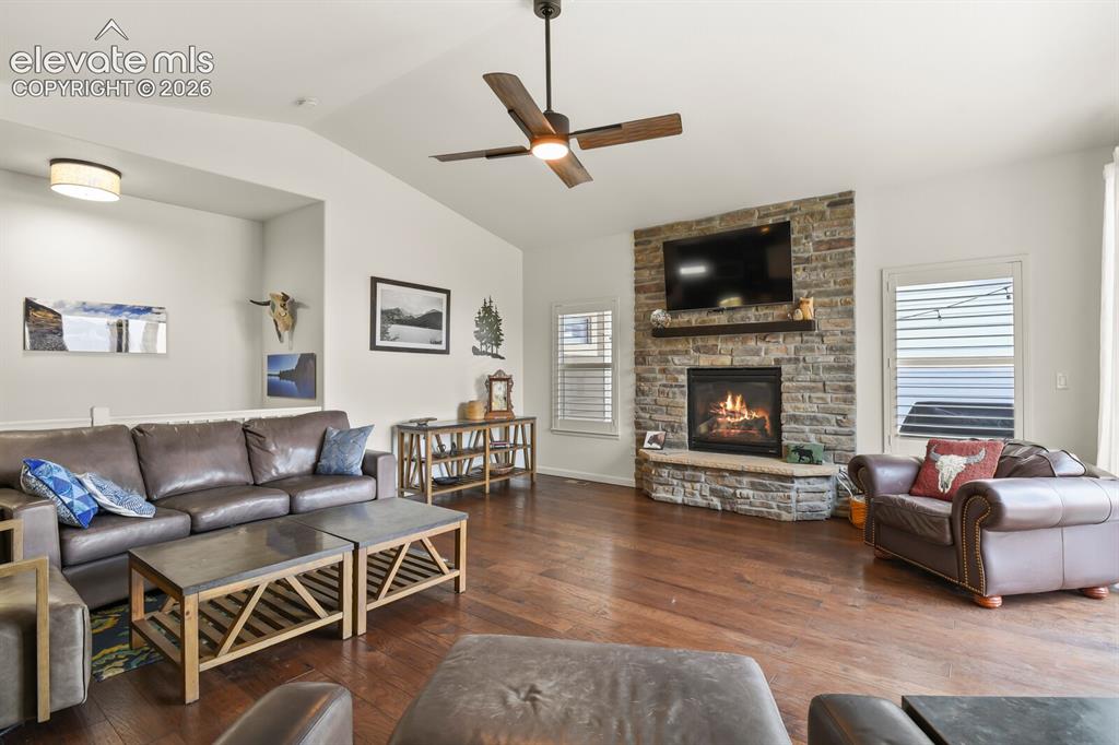 Image 15 of 47: Gas fireplace for chilly Colorado evenings.