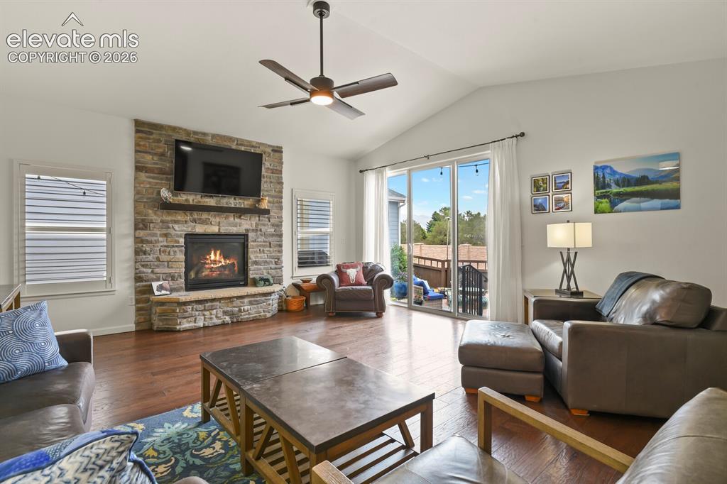 Image 17 of 47: Open concept living room with lots of windows for natural light.