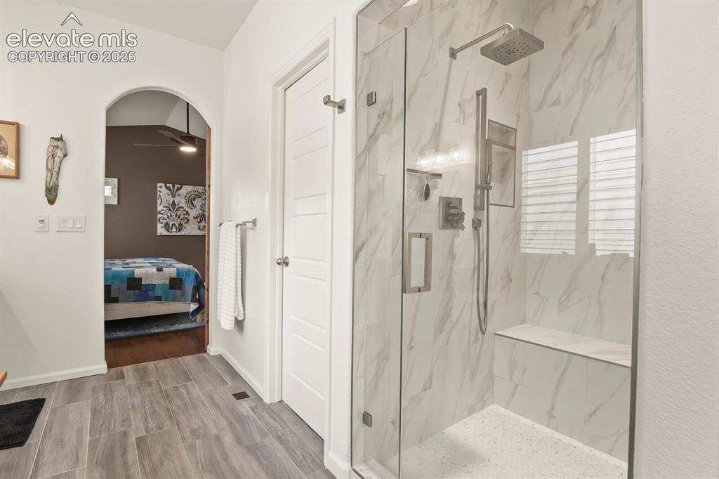 Image 23 of 47: Spa like primary bathroom with walk in shower.