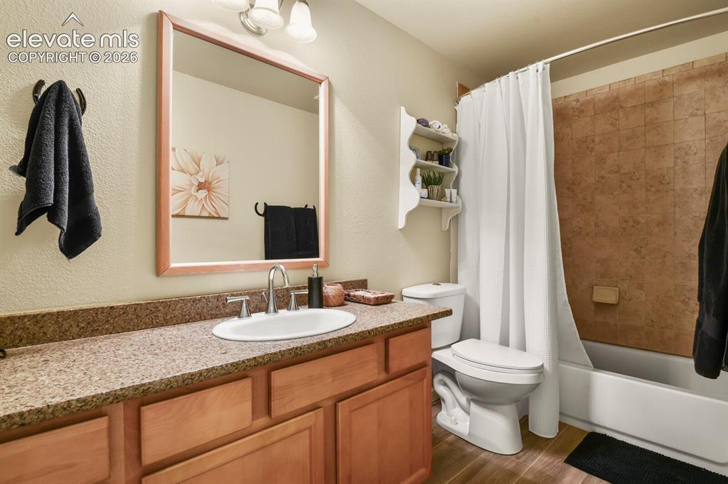 Image 38 of 47: Full bathroom on basement level.