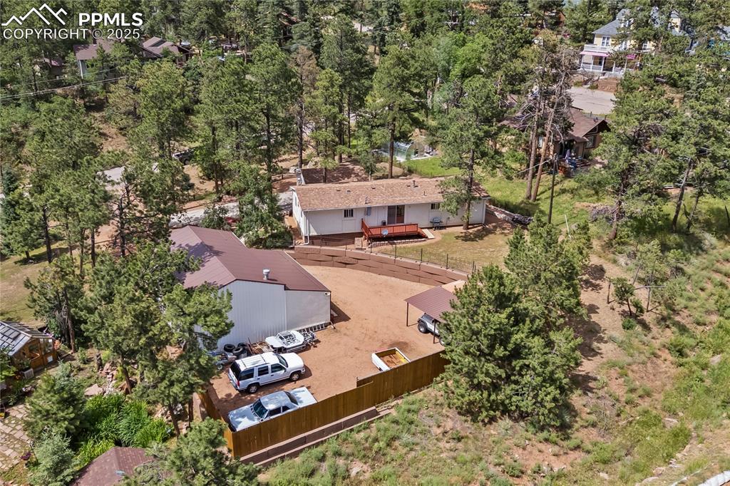 Image 40 of 42: Aerial view of property and surrounding area