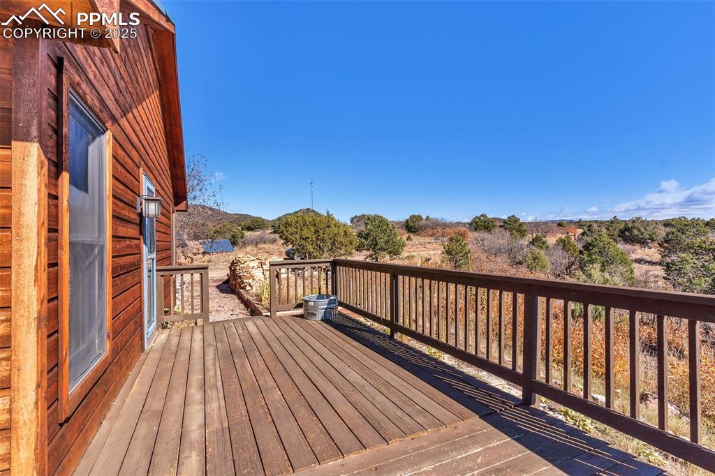 Image 39 of 50: View of wooden deck