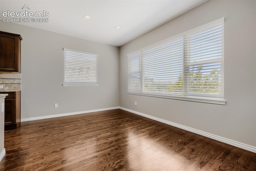 Image 11 of 50: Beautiful dining room with spacious design, open concept floor plan, all ou