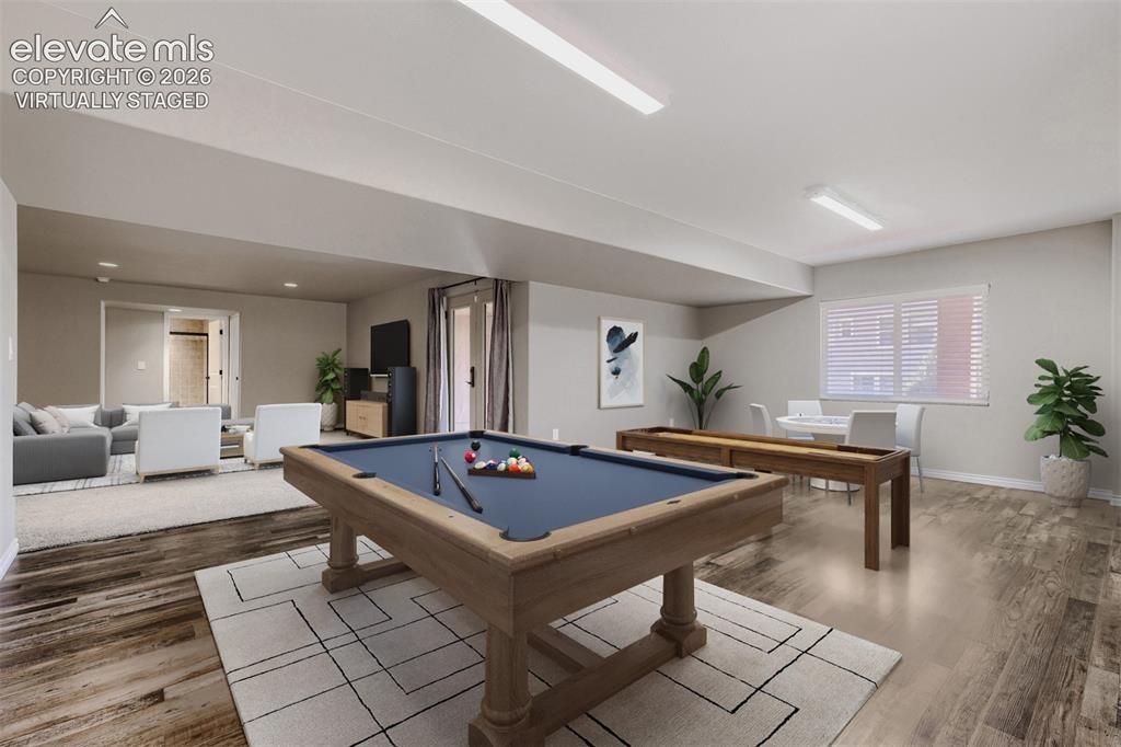 Image 34 of 50: Virtually staged flex room (game room, hobby room, playroom, or exercise ro