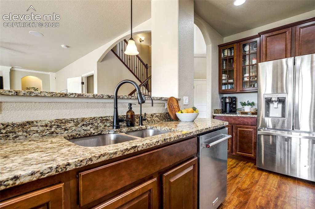 Image 12 of 47: Coffee nook & high-end appliances. 