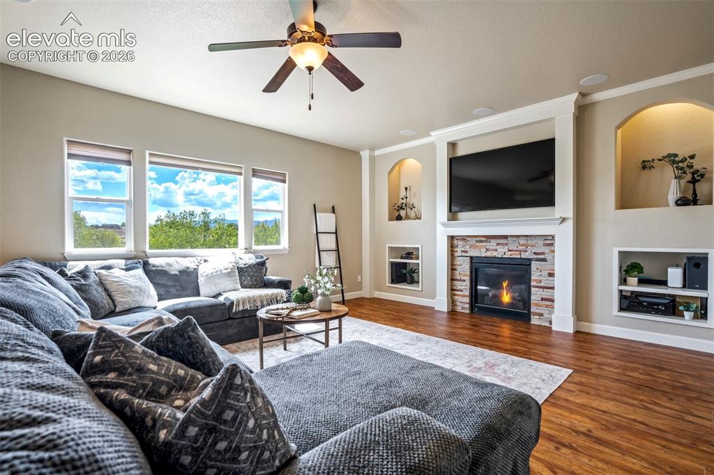 Image 6 of 47: Finally a large living room with high ceilings & timeless design. 