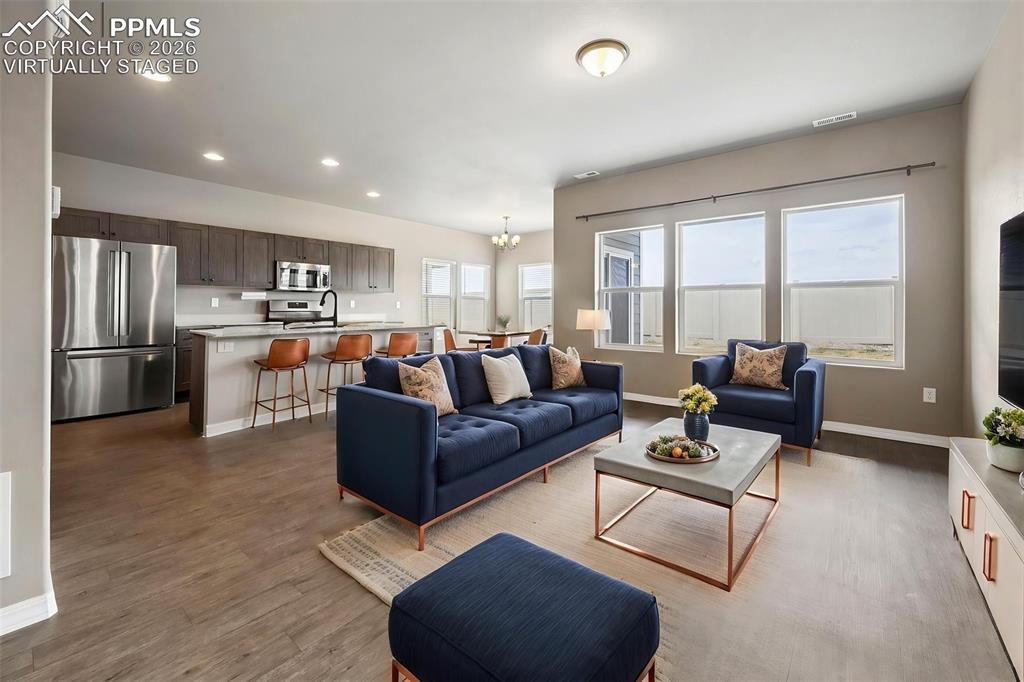 Image 5 of 36: Virtually staged living room