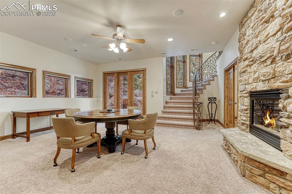 Image 14 of 50: Spacious and warm basement offers endless entertainment space.