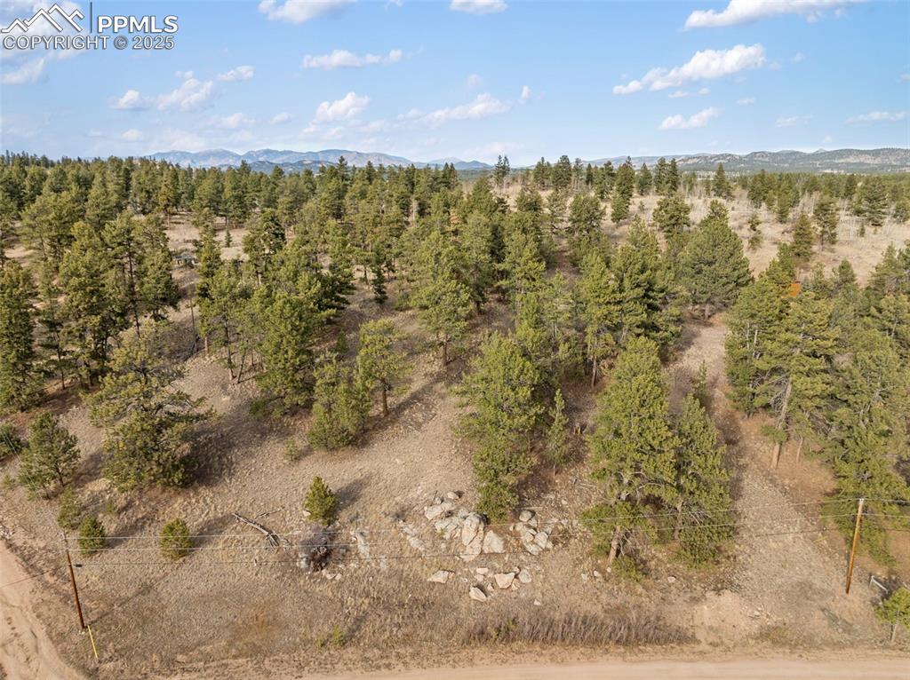 Image 20 of 30: Drone / aerial view of a mountainous background