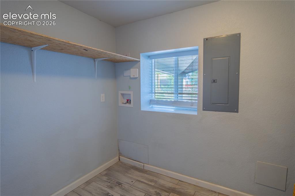 Image 18 of 34: washer/dryer hook ups and utility space main house