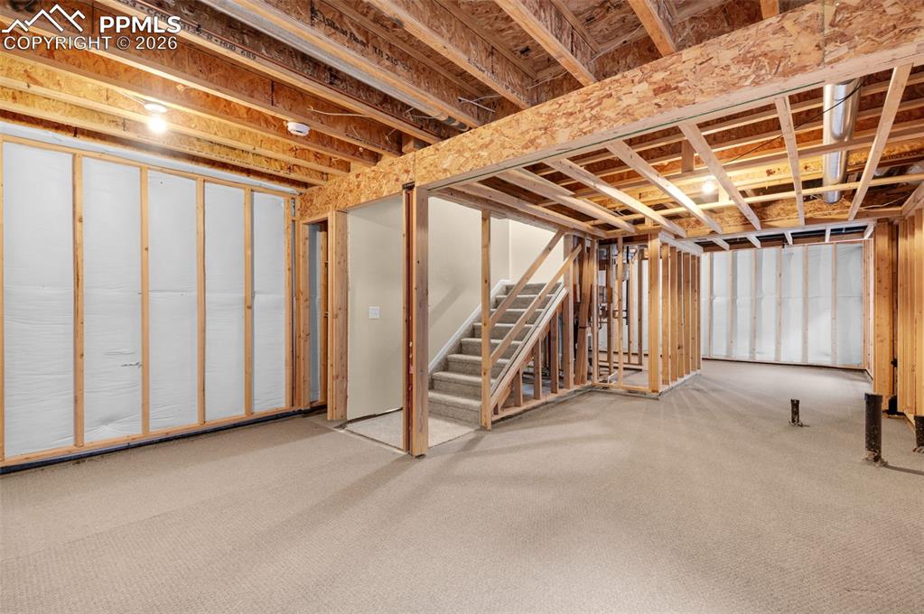 Image 33 of 50: Basement With Rough In For Bath