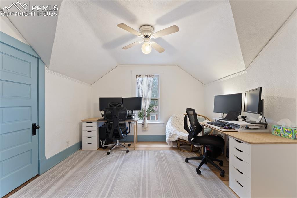 Image 24 of 33: Upstairs 2nd bedroom, used as office currently