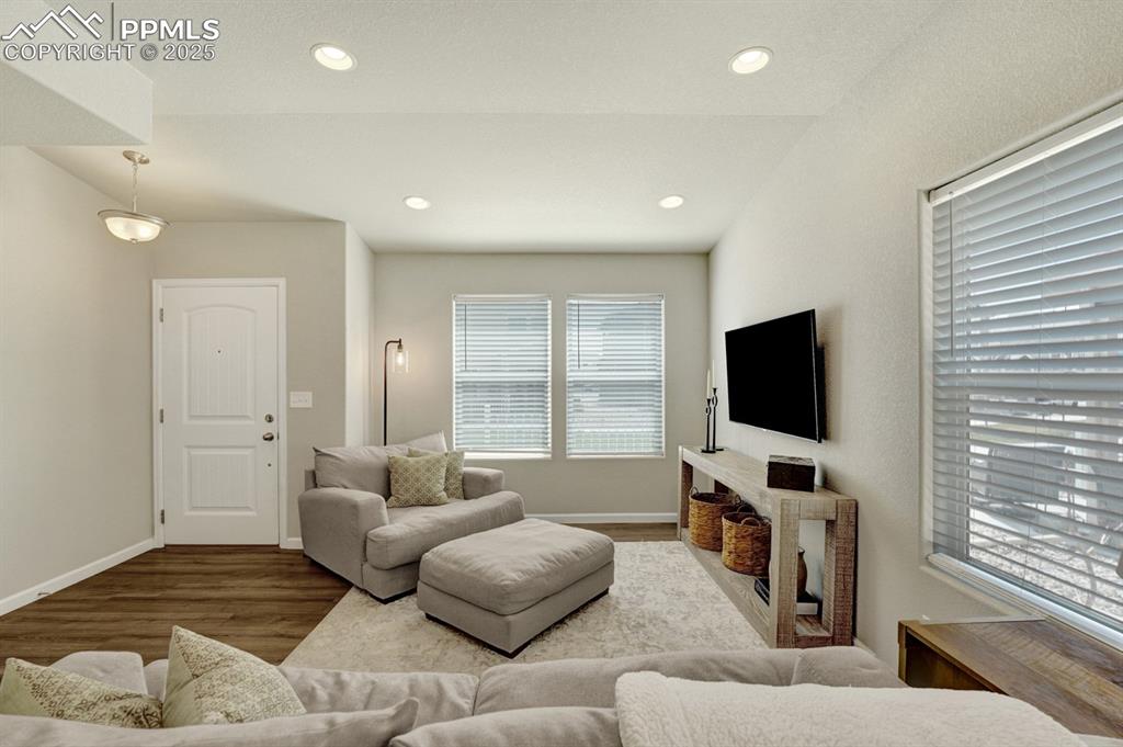 Image 4 of 25: Bright and airy living room area.