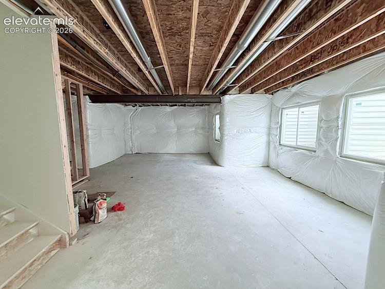 Image 37 of 46: Full Unfinished Basement