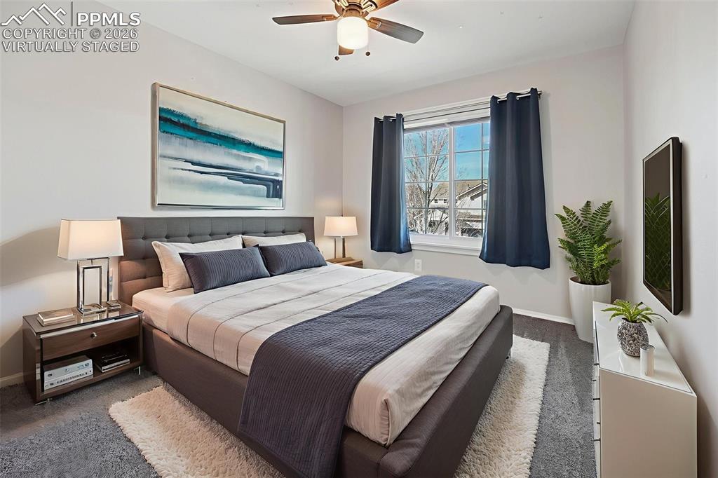 Image 23 of 49: Virtually staged bedroom