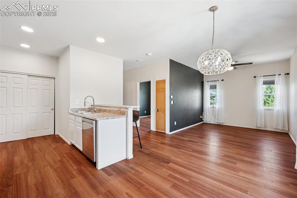 Image 43 of 49: Separate Entrance and Walkout to Deck