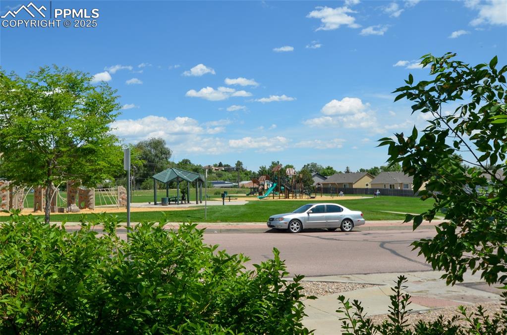 Image 38 of 44: View of the Park from the Front Porch.
