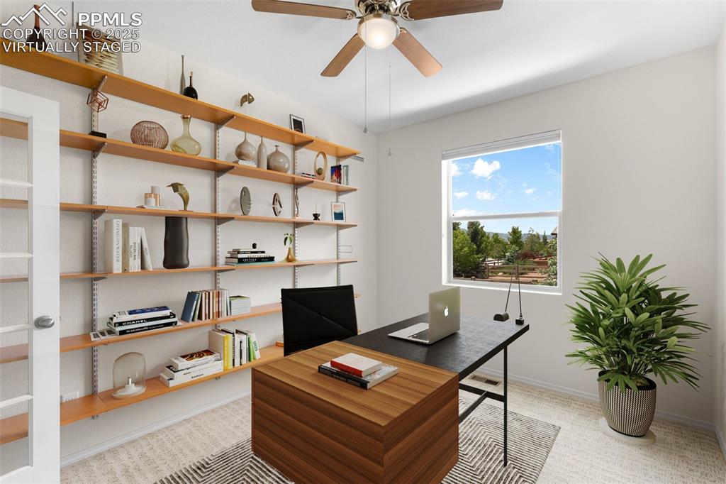 Image 16 of 37: Virtually Staged. Main floor office