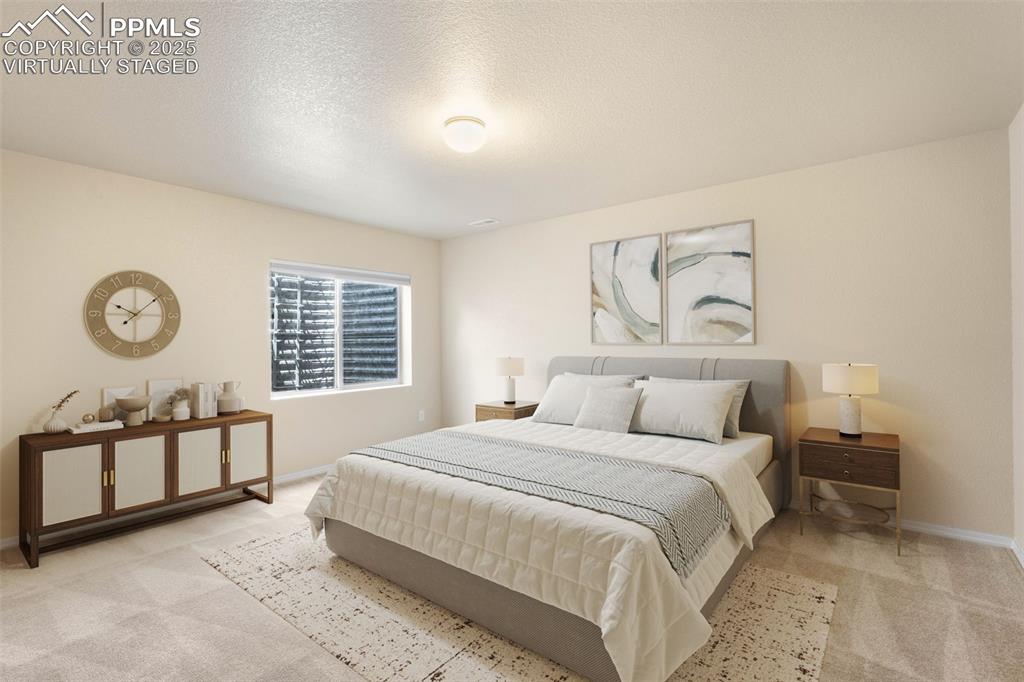 Image 26 of 37: Virtually Staged. Basement bedroom #1