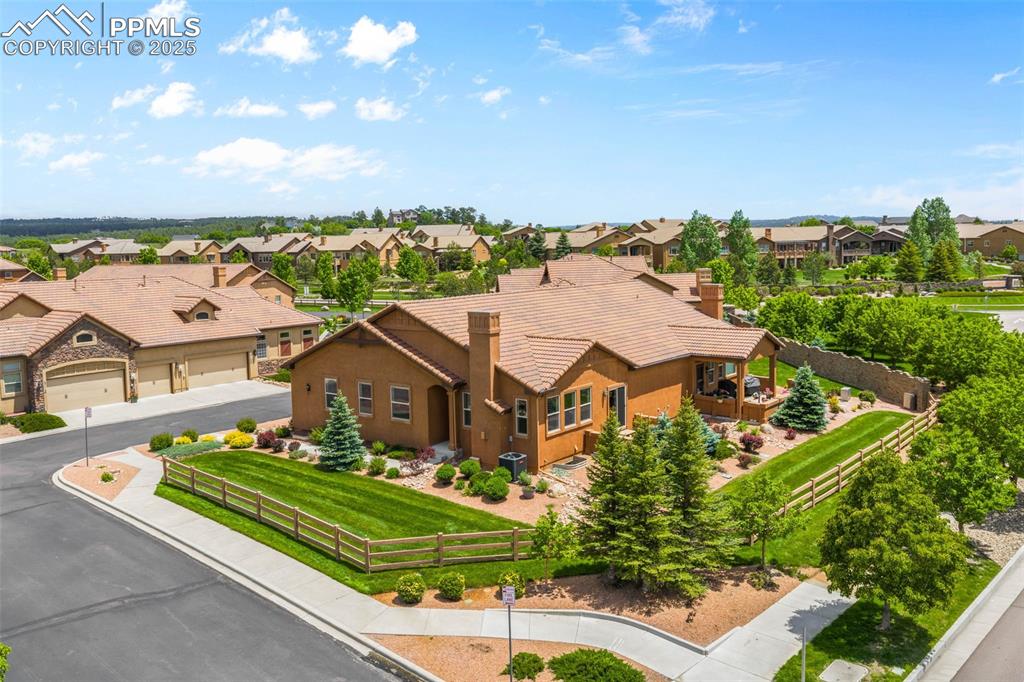 Image 31 of 37: Aerial perspective of suburban area