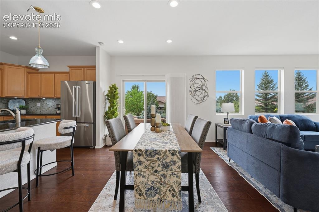Image 16 of 37: View of walk out dining area.