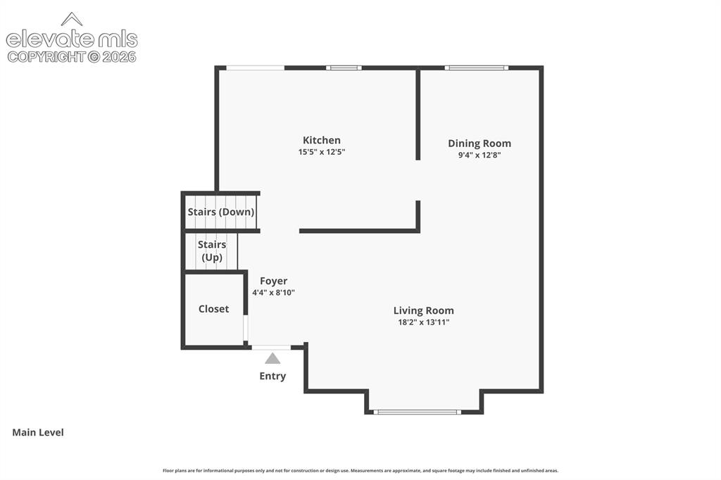 Image 40 of 42: Main level Floor plan