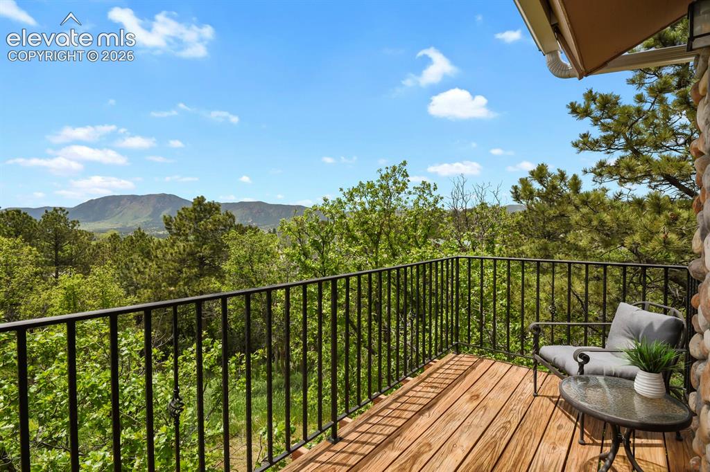 Image 35 of 49: Incredible views from the bedroom balcony.