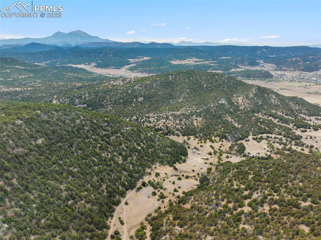 Image 45 of 50: View of Spanish Peaks from a top TV Hill.