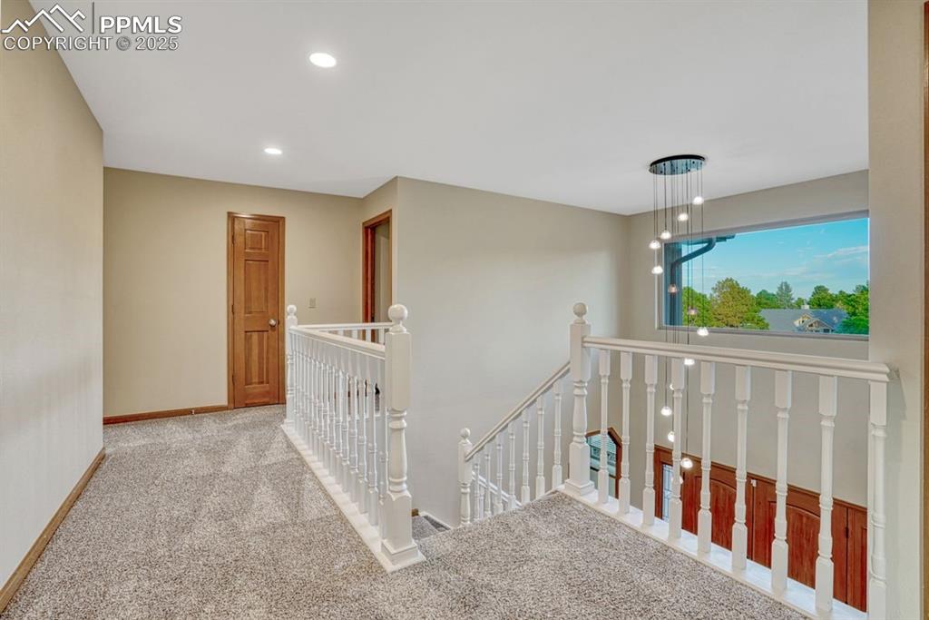 Image 18 of 43: Upstairs hall even has an amazing view