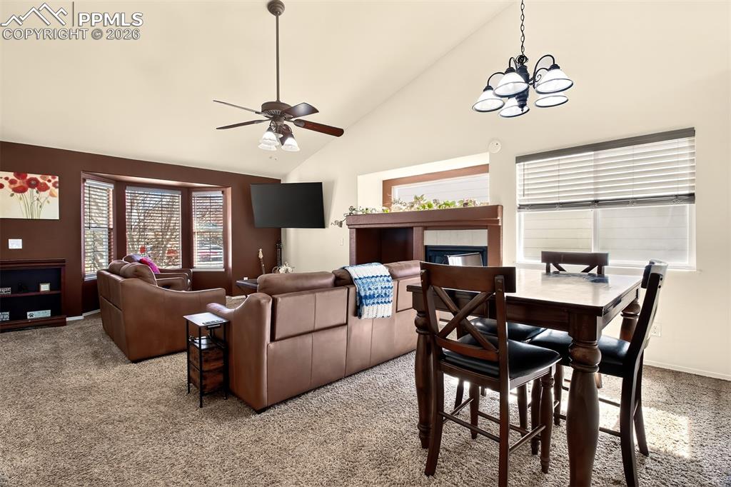 Image 6 of 36: Open concept dining room and living room