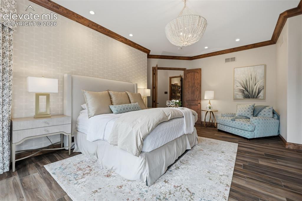 Image 21 of 50: Another view of this professionally designed main level master with double 