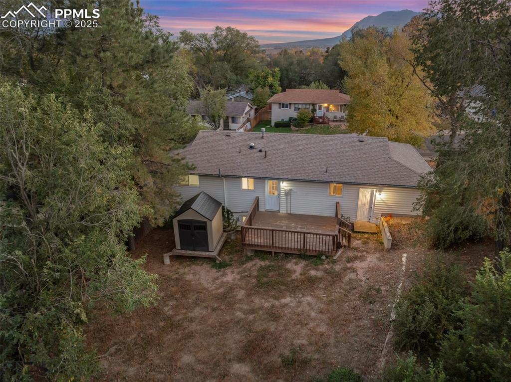 Image 9 of 47: Aerial view at dusk