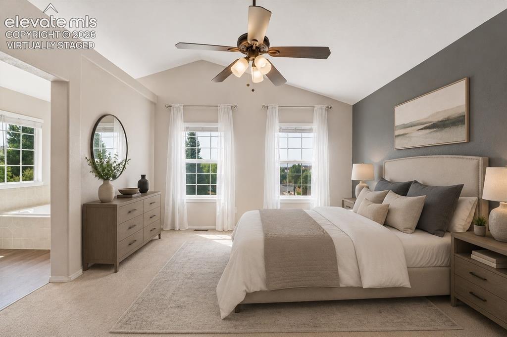 Image 18 of 46: Primary bedroom virtually staged for inspiration