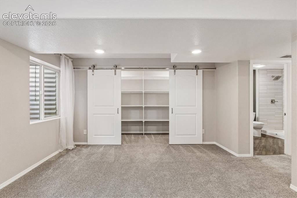 Image 34 of 46: Basement with massive storage closet