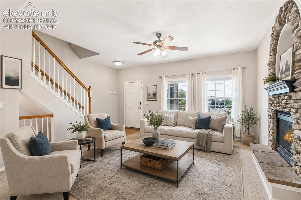 Image 5 of 46: Living room virtually staged for inspiration