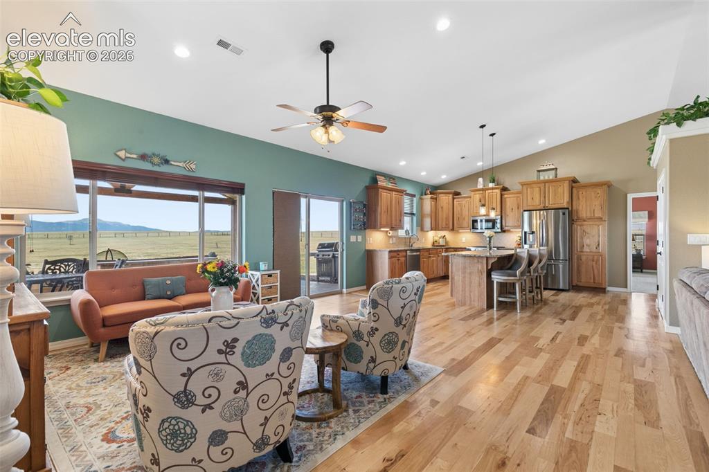 Image 15 of 48: Enjoy Breathtaking Pikes Peak Views from the Comfort of the Sitting Room!