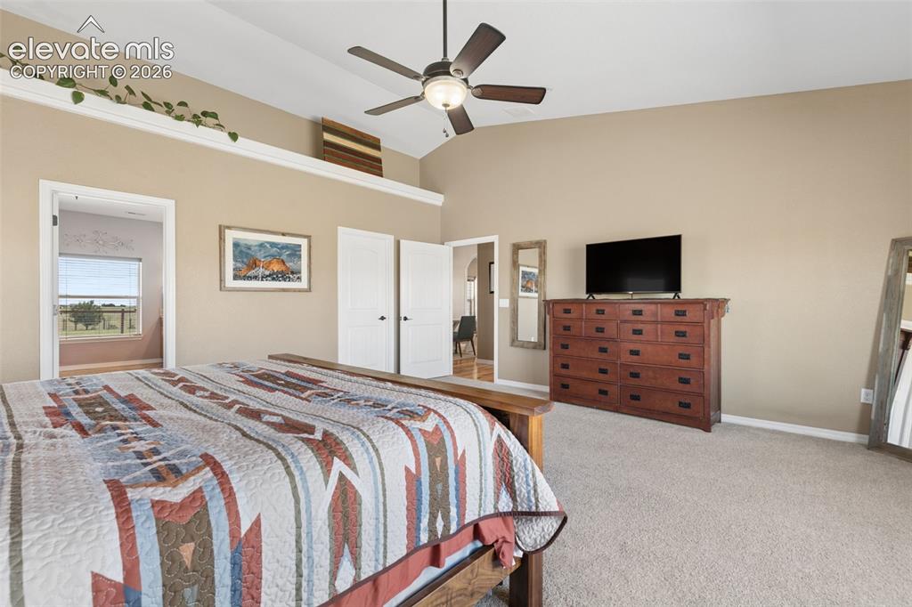 Image 20 of 48: Vaulted Ceiling, Ceiling Fan, and Huge Walk-in Closet!