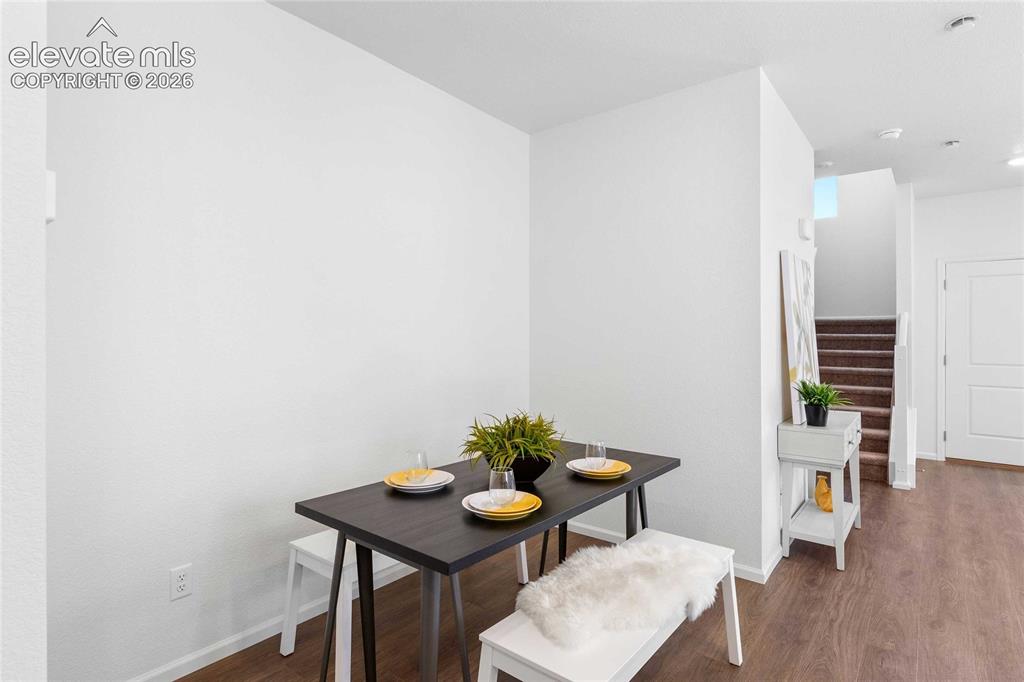 Image 4 of 30: Wood-finish flooring throughout the main level
*photos  of a model home*