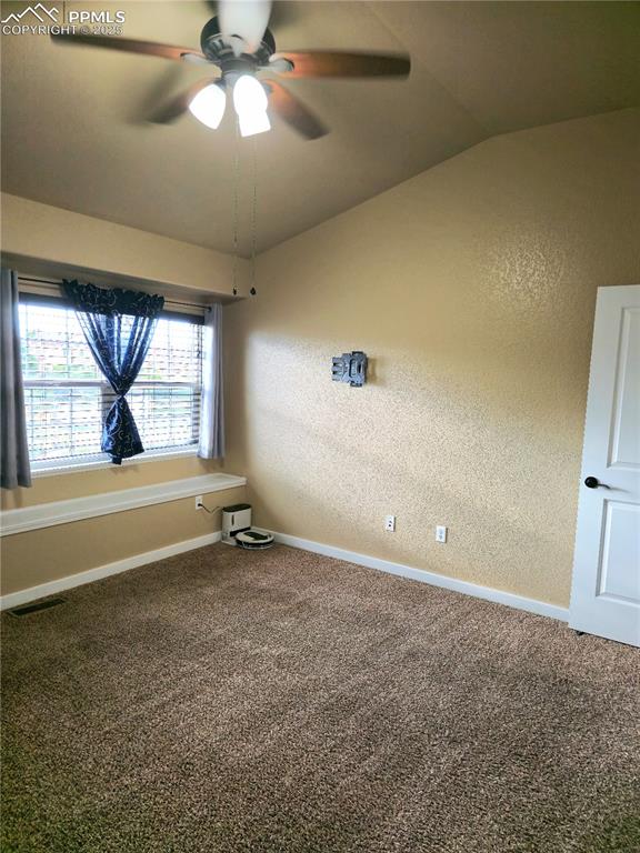 Image 30 of 48: 2nd floor Unfurnished bedroom 2 with walk in closes, vaulted ceiling, carpe