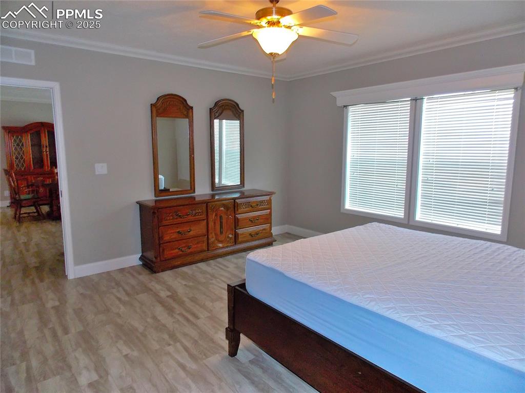 Image 13 of 33: Crown molding and walk in closet