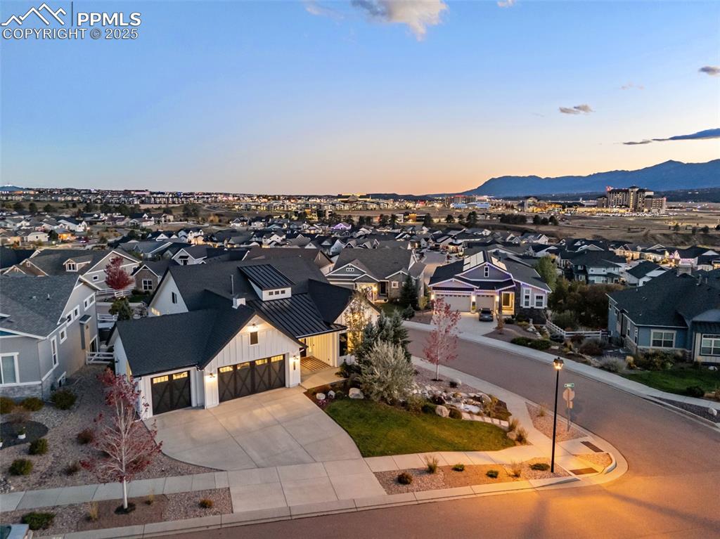 Image 2 of 50: This home sits on a corner lot and has amazing views of Pikes Peak and the