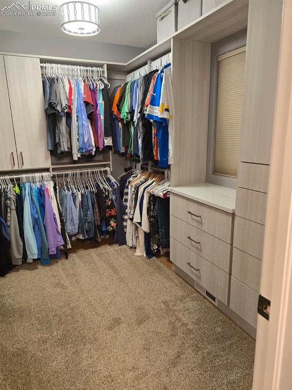 Image 25 of 42: Walk in closet featuring carpet flooring