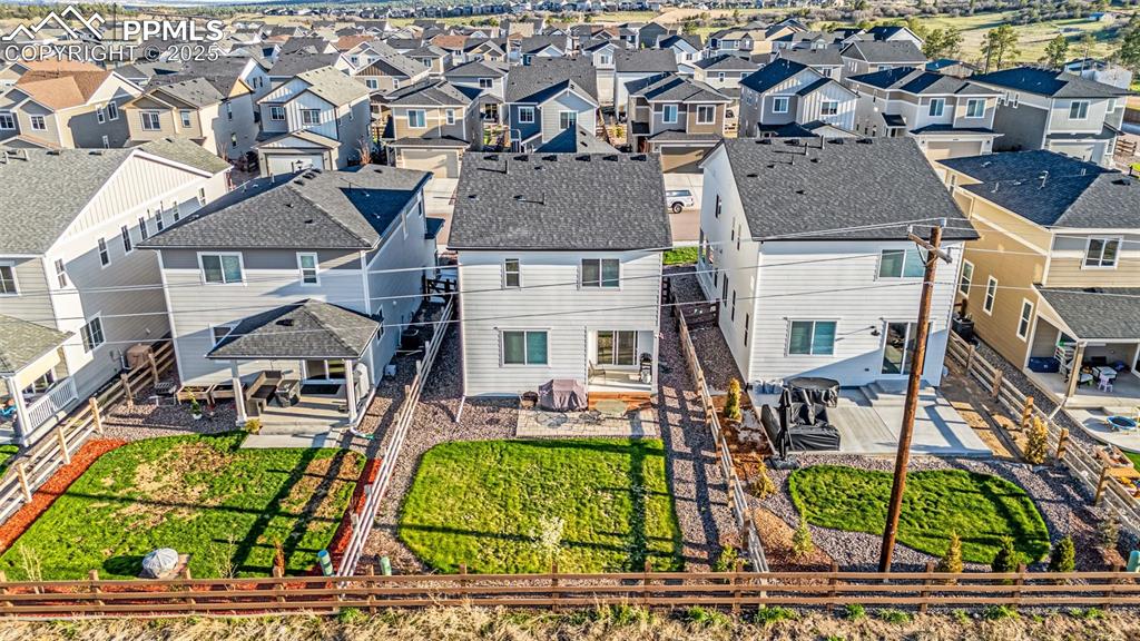 Image 25 of 38: Aerial perspective of suburban area
