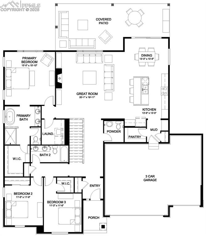 Image 2 of 3: View of room layout