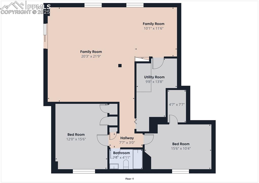 Image 50 of 50: Lower Level – Expansive family/rec room, two additional bedrooms, full bath